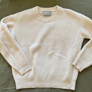 Everlane Off-White Ribbed Knit Sweater